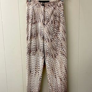 Zucchero vintage feather print trousers